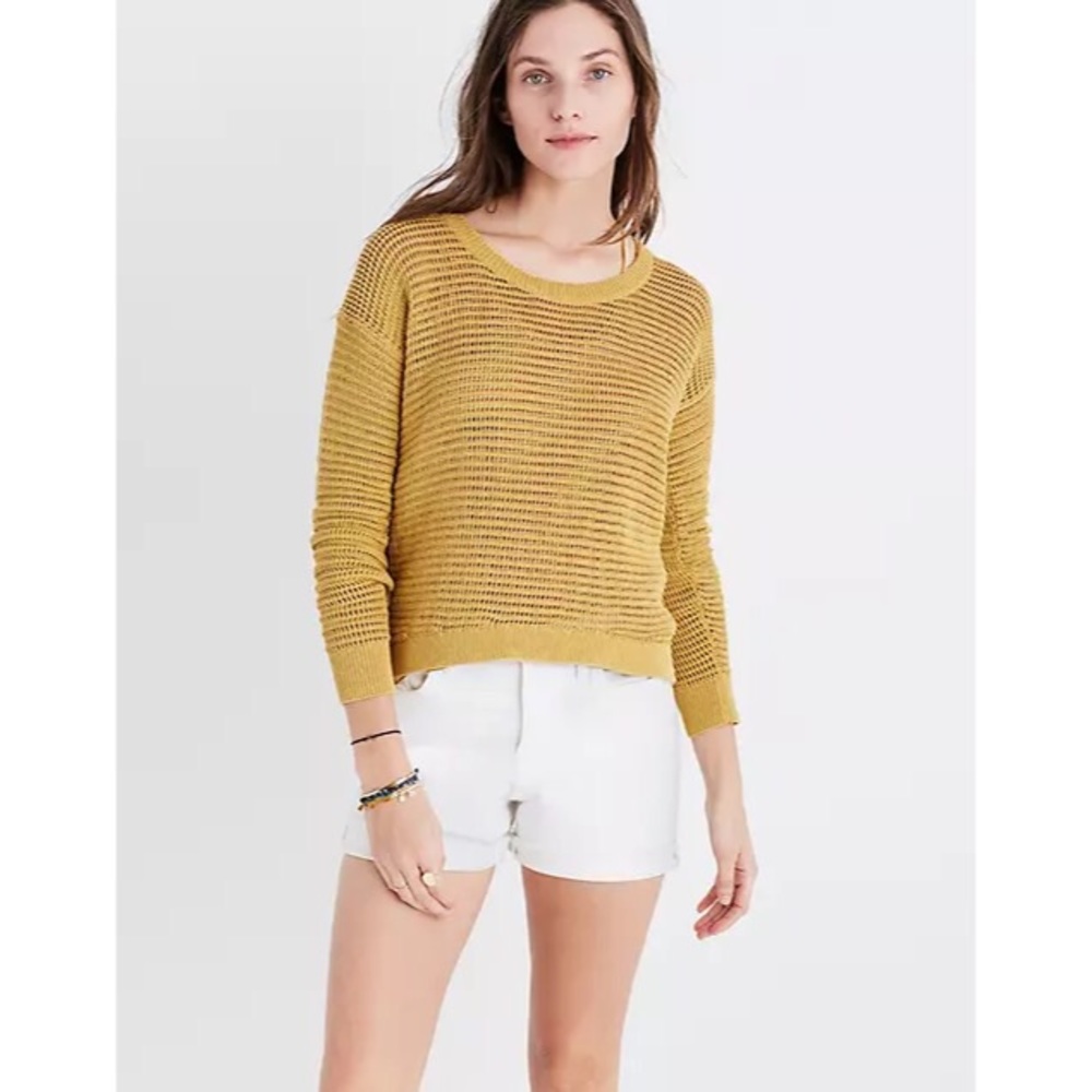 Madewell Northshore Pullover Yellow Sweater large